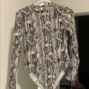 Snake print bodysuit